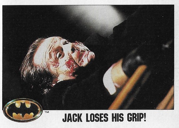 Batman / Jack Loses His Grip! | Topps #34 | Movie Trading Card | 1989 | Jack Nicholson