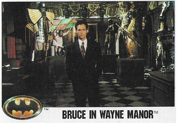 Batman / Bruce in Wayne Manor | Topps #23 | Movie Trading Card | 1989 | Michael Keaton