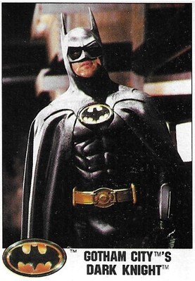 Batman / Gotham City&#39;s Dark Knight | Topps #19 | 1989 | Michael Keaton