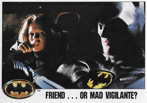 Batman / Friend...Or Mad Vigilante | Topps #90 | Movie Trading Card | 1989 | Michael Keaton + Kim Basinger