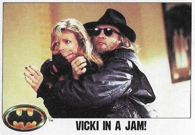 Batman / Vicki in a Jam! | Topps #92 | Movie Trading Card | 1989 | Kim Basinger + Tracey Walter