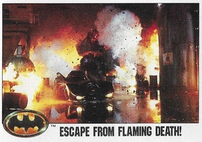 Batman / Escape From Flaming Death! | Topps #100 | Movie Trading Card | 1989