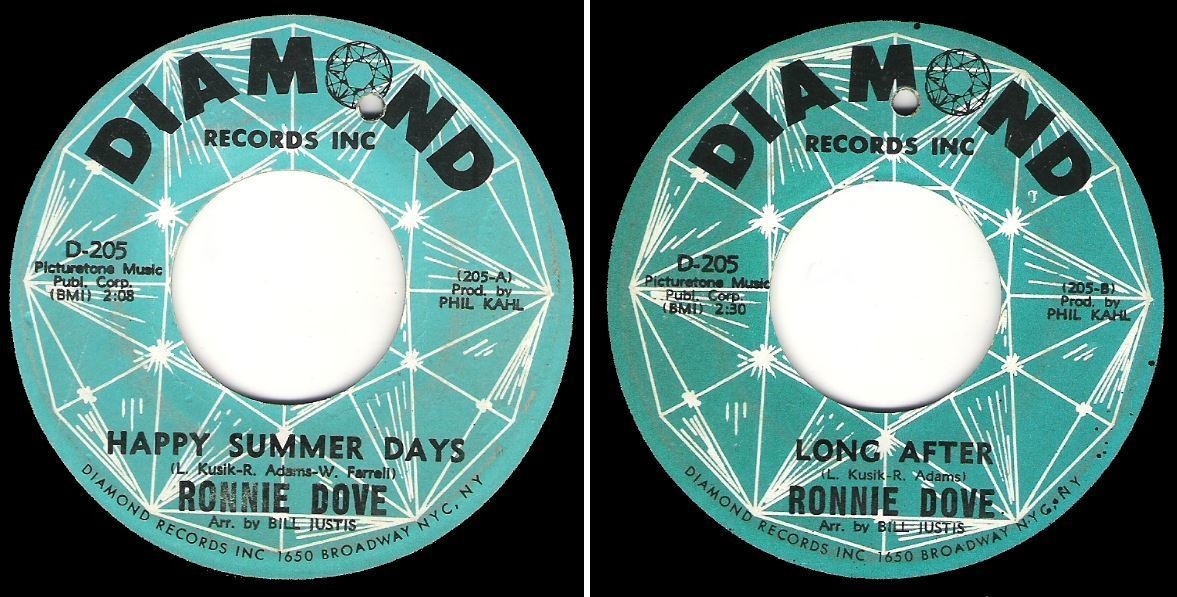 Dove, Ronnie / Happy Summer Days (1966) / Diamond D-205 (Single, 7" Vinyl)