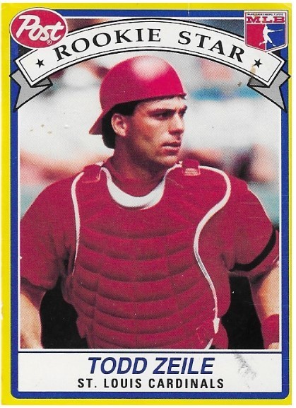 Zeile, Todd / St. Louis Cardinals | Post #25 | Baseball Trading Card | 1991 | Rookie Star