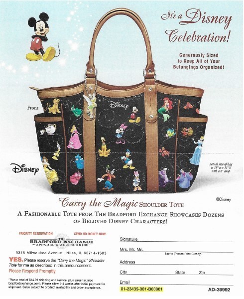 disney shoulder tote