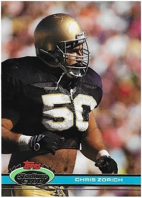 Zorich, Chris / Chicago Bears | Stadium Club #290 | Football Trading Card | 1991 | Rookie Card