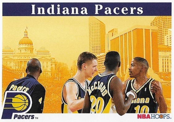 Indiana Pacers / Team Card | NBA Hoops #276 | Basketball Trading Card | 1992-93
