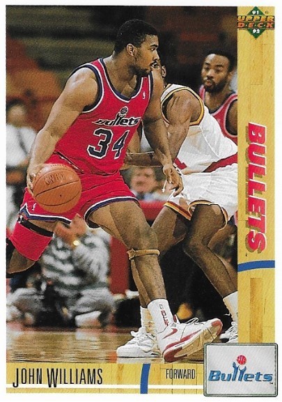 Williams, John / Washington Bullets | Upper Deck #272 | Basketball Trading Card | 1991-92