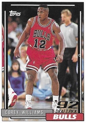Williams, Corey / Chicago Bulls | Topps #271 | Basketball Trading Card | 1992-93 | &#39;92 Draft Pick | Rookie Card