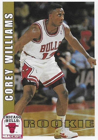 Williams, Corey / Chicago Bulls | NBA Hoops #364 | Basketball Trading Card | 1992-93 | Rookie Card