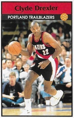 Drexler, Clyde / Portland Trail Blazers | Panini #46 | Basketball Trading Card | 1992-93 | Sticker Card | Italy | Hall of Famer