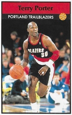 Porter, Terry / Portland Trail Blazers | Panini #48 | Basketball Trading Card | 1992-93 | Sticker Card | Italy