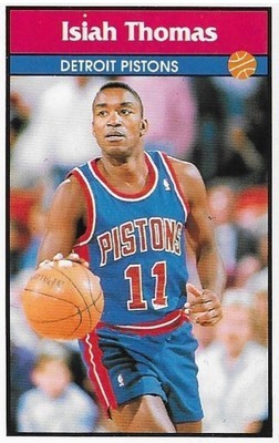 Thomas, Isiah / Detroit Pistons | Panini #140 | Basketball Trading Card | 1992-93 | Sticker Card | Italy | Hall of Famer