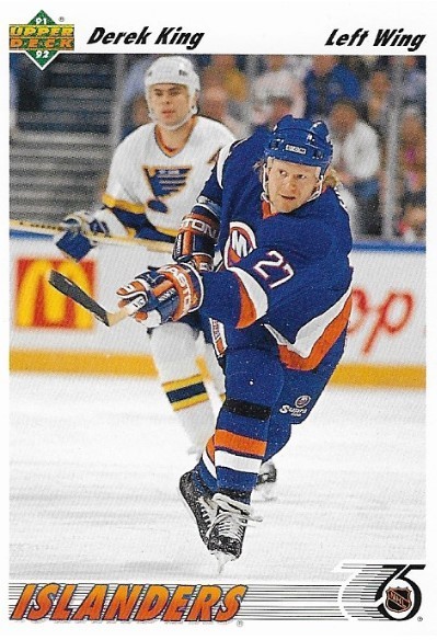 King, Derek / New York Islanders | Upper Deck #382 | Hockey Trading Card | 1991-92