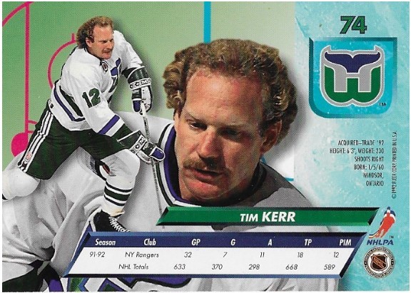 Card 144: Tim Kerr - Topps NHL Hockey 1987-1988 