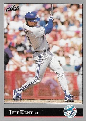 Kent, Jeff / Toronto Blue Jays | Leaf #445 | Baseball Trading Card | 1992 | Rookie Card