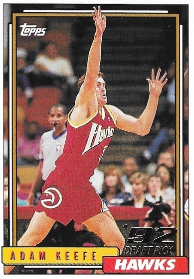 Keefe, Adam / Atlanta Hawks | Topps #344 | Basketball Trading Card | 1992-93 | Rookie Card | &#39;92 Draft Pick