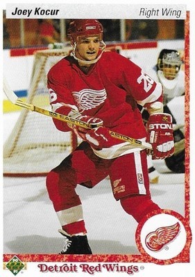 Kocur, Joey / Detroit Red Wings | Upper Deck #411 | Hockey Trading Card | 1990-91 | Rookie Card