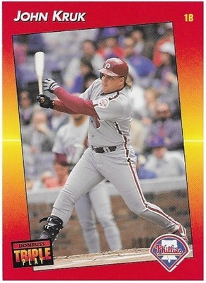 Kruk, John / Philadelphia Phillies | Triple Play #38 | Baseball Trading Card | 1992