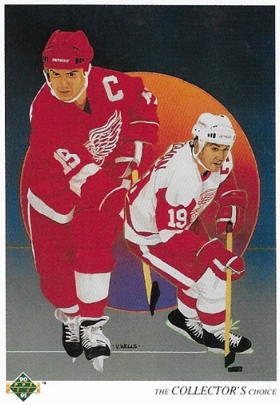 Yzerman, Steve / Detroit Red Wings | Upper Deck #303 | Hockey Trading Card | 1990-91 | Team Checklist | Canada