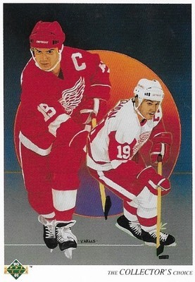 Yzerman, Steve / Detroit Red Wings | Upper Deck #303 | Hockey Trading Card | 1990-91 | Team Checklist | Canada