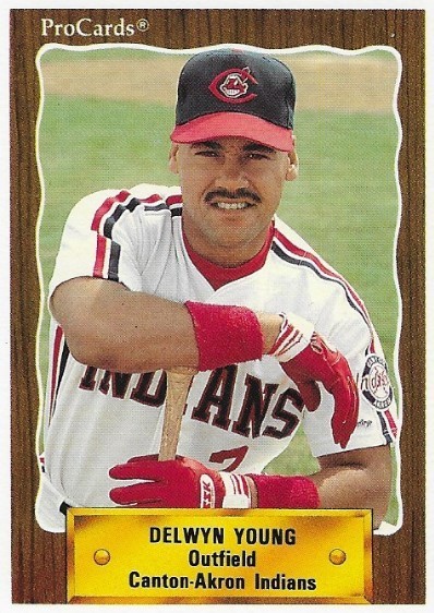 Young, Delwyn / Canton-Akron Indians | ProCards (CMC) #734 | Baseball Trading Card | 1990 | Eastern League