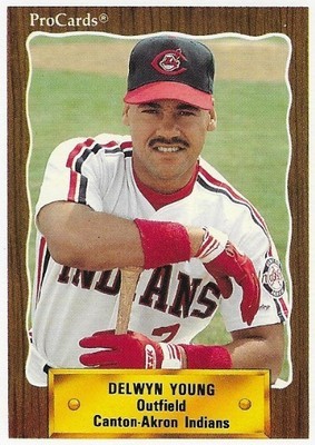 Young, Delwyn / Canton-Akron Indians | ProCards (CMC) #734 | Baseball Trading Card | 1990 | Eastern League