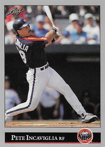 Incaviglia, Pete / Houston Astros | Leaf #458 | Baseball Trading Card | 1992