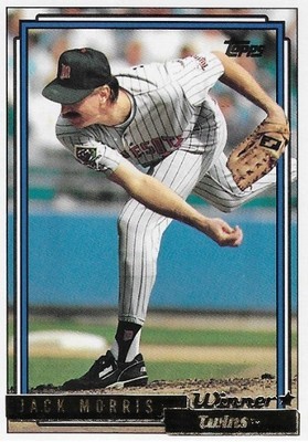 Morris, Jack / Minnesota Twins | Topps #235 | Baseball Trading Card | 1992 | Hall of Famer | Gold Winners