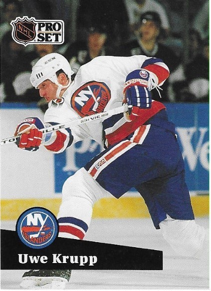 Krupp, Uwe / New York Islanders | Pro Set #436 | Hockey Trading Card | 1991-92