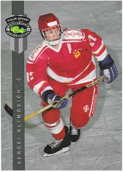 Klimovich, Sergei / Moscow Dynamo | Classic Four Sport #187 | Hockey Trading Card | 1992 | Draft Pick Collection