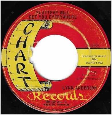 Anderson, Lynn / Flattery Will Get You Everywhere | Chart 59-1059 | Single, 7&quot; Vinyl | November 1968