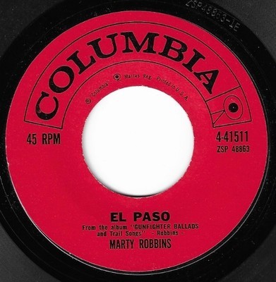 Robbins, Marty / El Paso | Columbia 4-41511 | Single, 7&quot; Vinyl | October 1959