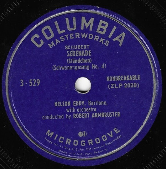 Eddy, Nelson / Serenade | Columbia Masterworks 3-529 | Single, 7&quot; Vinyl | 33 RPM