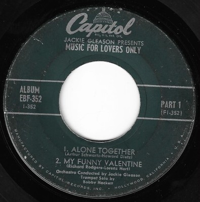 Gleason, Jackie / Music For Lovers Only | Capitol EBF-352 | EP, 7&quot; Vinyl | 2 Record Set | 1955