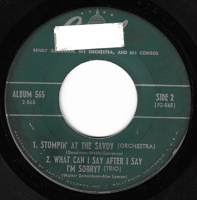 Goodman, Benny / B.G. In Hi Fi | Capitol EAP 2-565 | EP, 7&quot; Vinyl | 1955 | Part 2