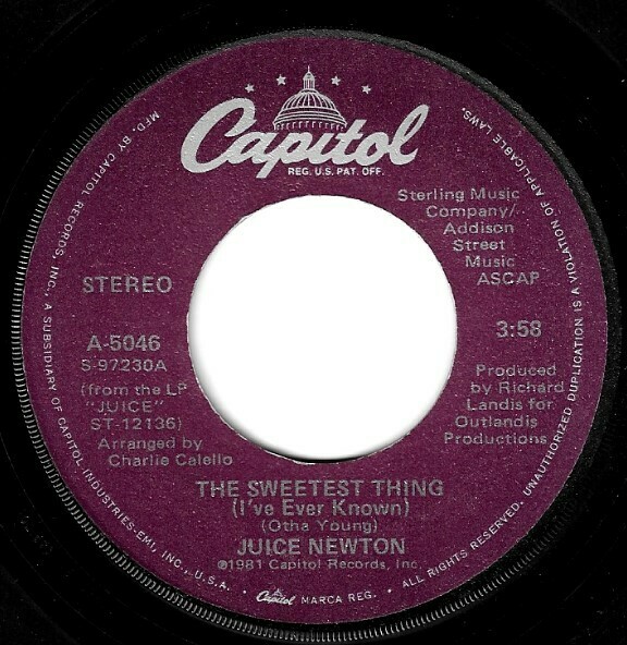 Newton, Juice / The Sweetest Thing (I've Ever Known) Capitol A5046