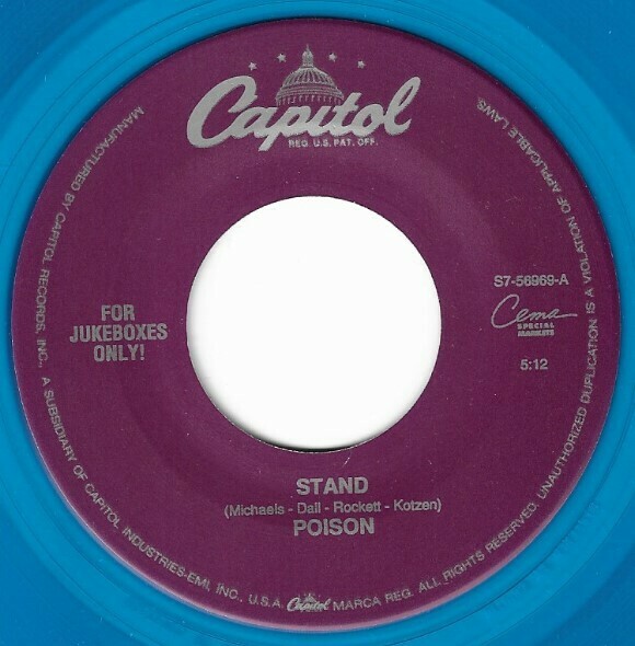 Poison / Stand | Capitol S7-56969 | Single, 7" Vinyl | 1993 | Blue Vinyl