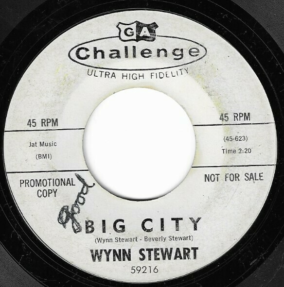 Stewart, Wynn / Big City | Challenge 59216 | Single, 7" Vinyl | October 1963 | Promo