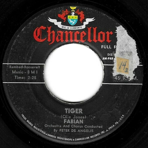 Fabian / Tiger | Chancellor C-1037 | Single, 7&quot; Vinyl | May 1959