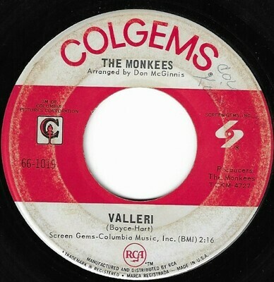 Monkees, The / Valleri | Colgems 66-1019 | Single, 7&quot; Vinyl | February 1968