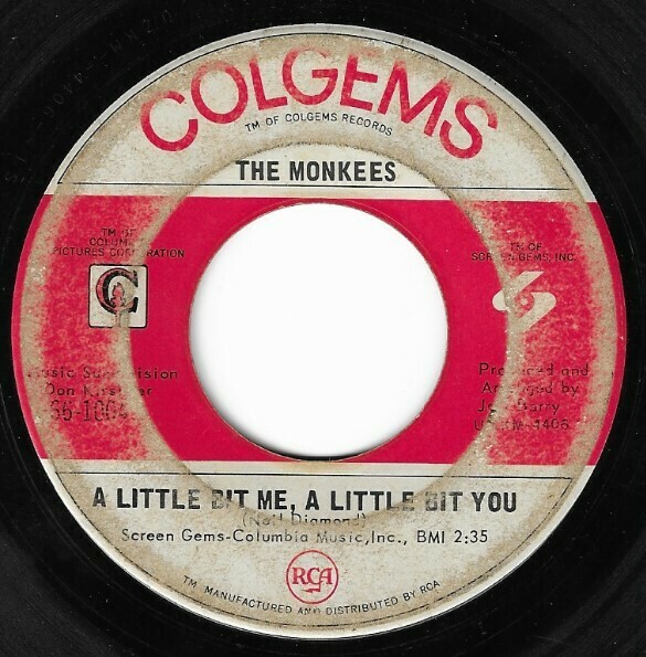 Monkees, The / A Little Bit Me, A Little Bit You | Colgems 66-1004 | Single, 7&quot; Vinyl | March 1967