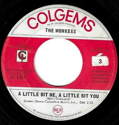 Monkees, The / A Little Bit Me, A Little Bit You | Colgems 66-1004 | Single, 7&quot; Vinyl | March 1967