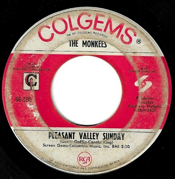 Monkees, The / Pleasant Valley Sunday | Colgems 66-1007 | Single, 7&quot; Vinyl | July 1967