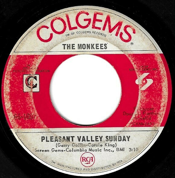 Monkees, The / Pleasant Valley Sunday | Colgems 66-1007 | Single, 7&quot; Vinyl | July 1967