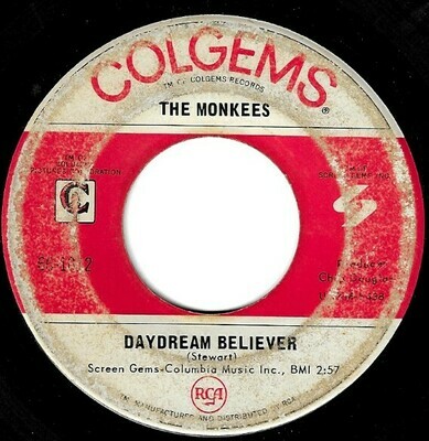 Monkees, The / Daydream Believer | Colgems 66-1012 | Single, 7" Vinyl | October 1967
