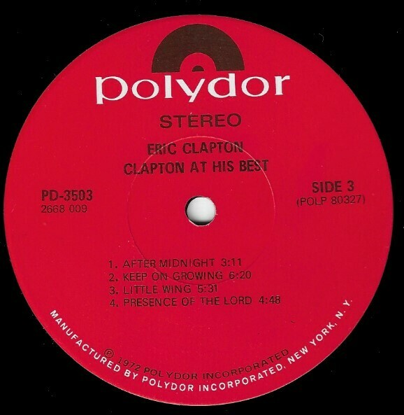 Clapton, Eric / Clapton At His Best | Polydor PD-3503 | September 1972