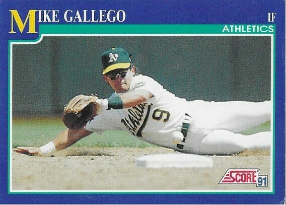 Gallego, Mike / Oakland Athletics | Score #476 | Baseball Trading Card | 1991