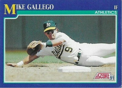 Gallego, Mike / Oakland Athletics | Score #476 | Baseball Trading Card | 1991