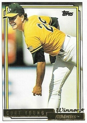 Young, Curt / Oakland Athletics | Topps #704 | Baseball Trading Card | 1992 | Gold Winners